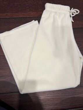 LESET Cream Fleece pants- has matching top in closet